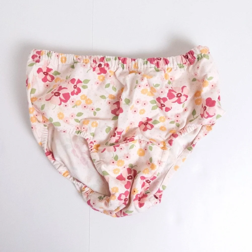 Old Navy‎ Floral Jumper Dress Set Kids 4T Pink Vintage Y2K Cotton Bloomers 2pc